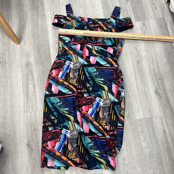 Nicole Miller Ruched Sheath Dress Size 8 - Picture 6 of 9